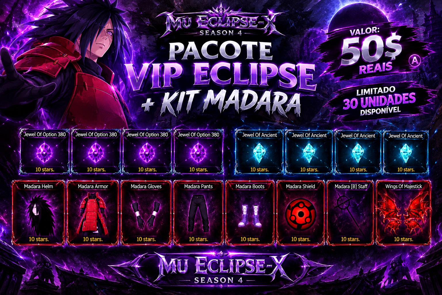 Vip Eclipse 30 Dias + Kit Madara'